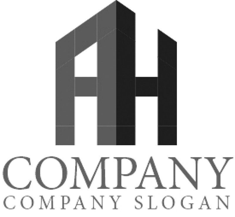 画像6: 家・A・H・アルファベット・ロゴ・マークデザイン1371 (6)