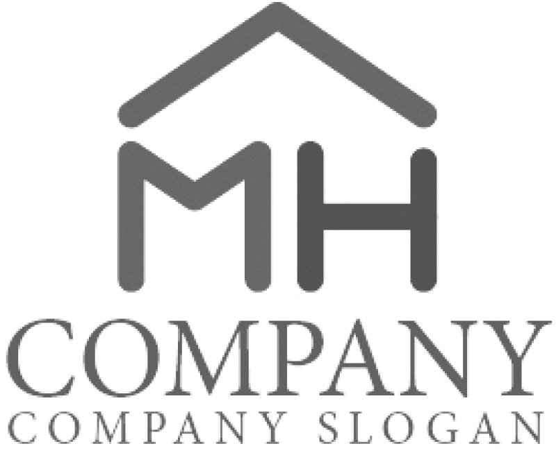 画像6: 家・M・H・アルファベット・ロゴ・マークデザイン1374 (6)