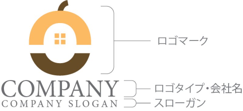 画像10: どんぐり・家・O・アルファベット・ロゴ・マークデザイン1388 (10)