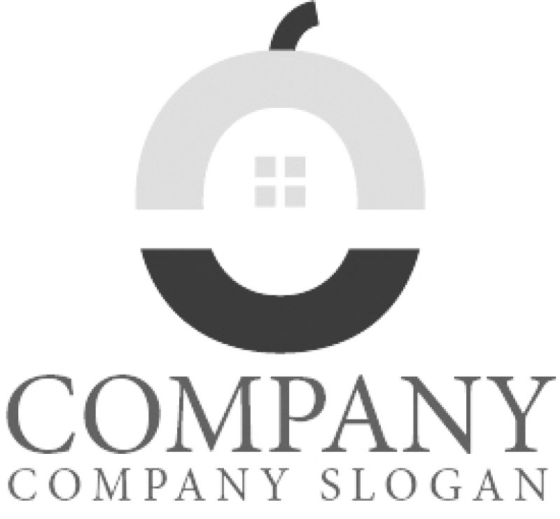 画像6: どんぐり・家・O・アルファベット・ロゴ・マークデザイン1388 (6)