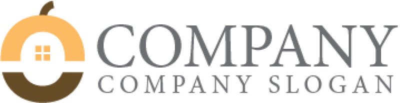 画像7: どんぐり・家・O・アルファベット・ロゴ・マークデザイン1388 (7)