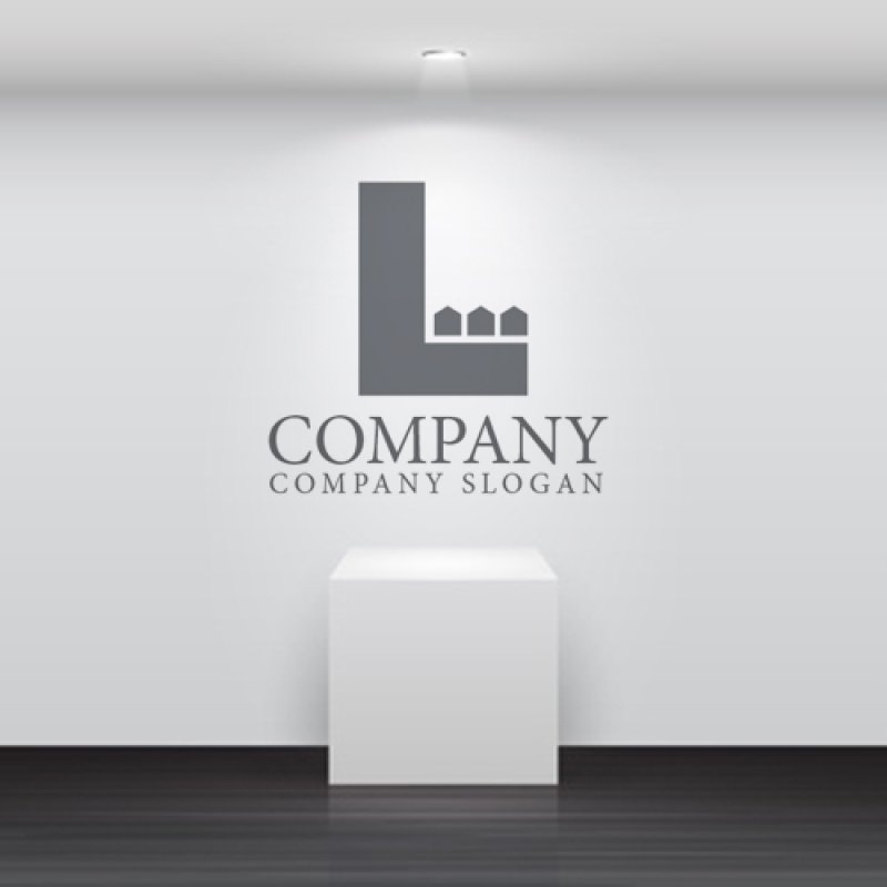 画像5: 家・L・アルファベット・ロゴマークデザイン1396 (5)