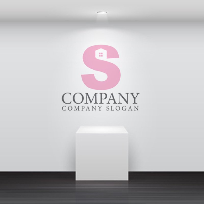 画像5: 家・S・アルファベット・ロゴ・マークデザイン1401 (5)