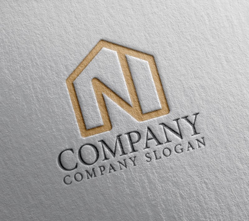 画像2: 家・N・アルファベット・ロゴ・マークデザイン1404 (2)