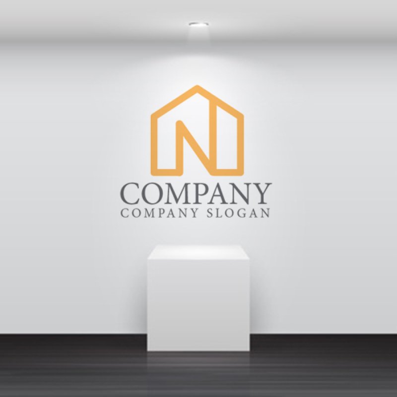 画像5: 家・N・アルファベット・ロゴ・マークデザイン1404 (5)