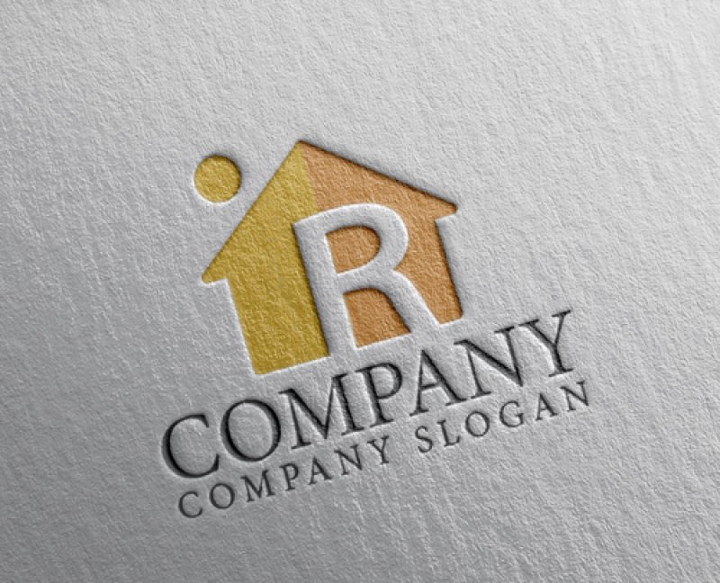 画像2: 家・R・アルファベット・ロゴ・マークデザイン1410 (2)