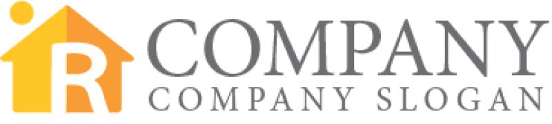 画像7: 家・R・アルファベット・ロゴ・マークデザイン1410 (7)