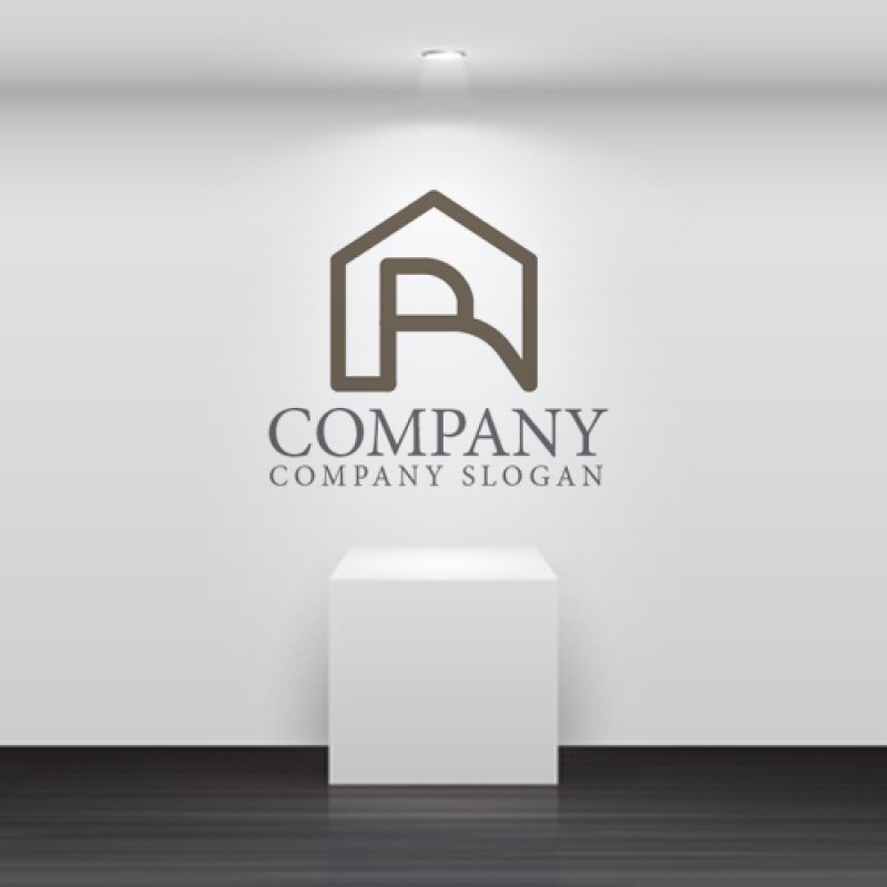 画像5: 家・R・アルファベット・ロゴ・マークデザイン1418 (5)