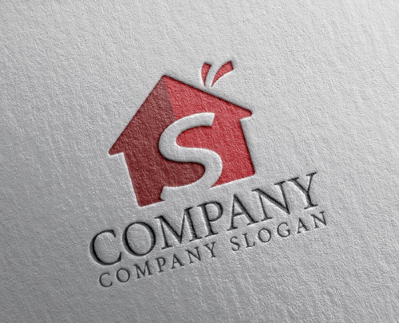画像2: 家・S・アルファベット・ロゴ・マークデザイン1419 (2)