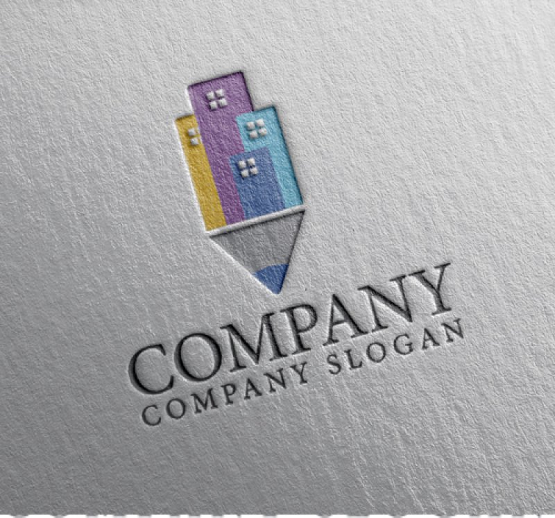 画像2: ビル・鉛筆・街・ロゴ・マークデザイン1422 (2)