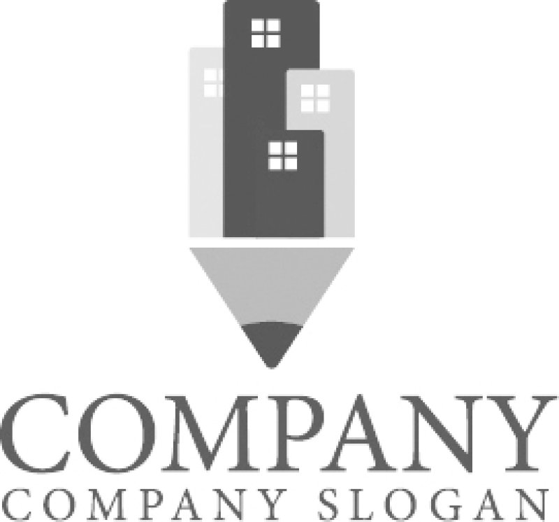 画像6: ビル・鉛筆・街・ロゴ・マークデザイン1422 (6)