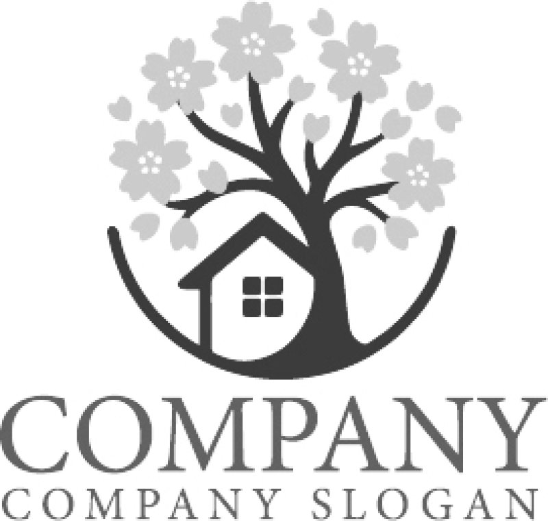 画像6: 桜・家・木・輪・ロゴ・マークデザイン1425 (6)