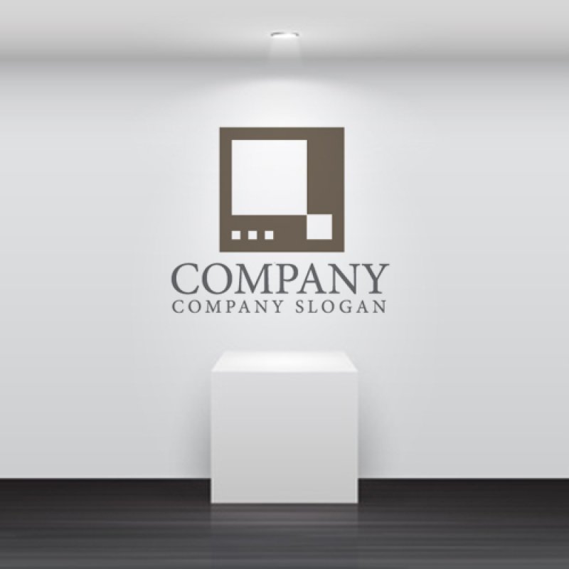 画像5: ビル・四角・窓・ロゴ・マークデザイン1432 (5)