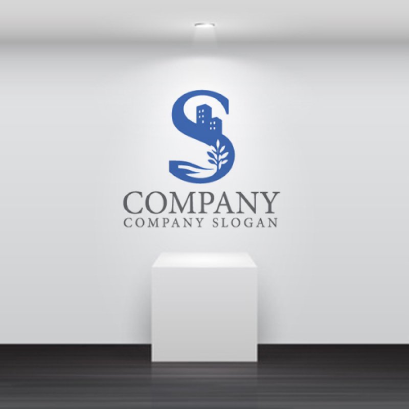 画像5: ビル・木・S・波・アルファベット・ロゴ・マークデザイン1436 (5)