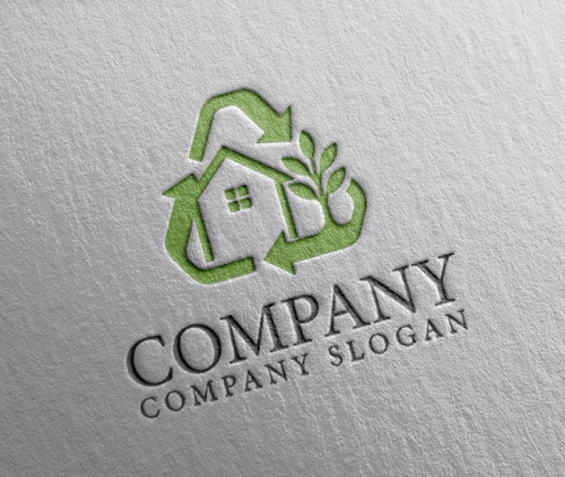 画像2: リサイクル・家・木・ロゴ・マークデザイン1437 (2)