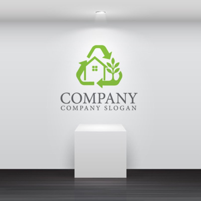 画像5: リサイクル・家・木・ロゴ・マークデザイン1437 (5)