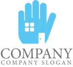 画像1: 家・手・窓・ロゴ・マークデザイン1442 (1)