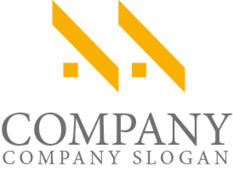 画像1: 家・M・アルファベット・ロゴ・マークデザイン1444 (1)