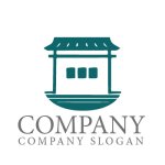 画像1: 家・和風・古民家・ロゴ・マークデザイン1446 (1)