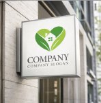 画像5: 家・葉・ハート・ロゴ・マークデザイン1450 (5)