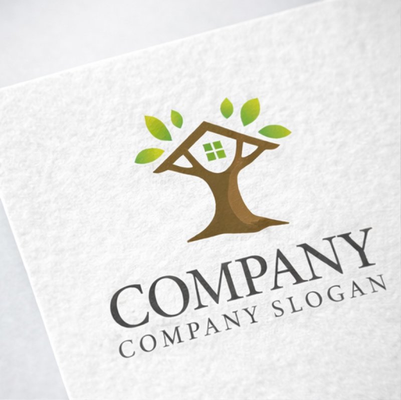 画像2: 木・家・葉・成長・ロゴ・マークデザイン1450 (2)