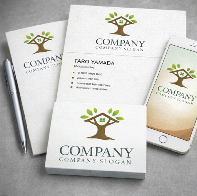 画像3: 木・家・葉・成長・ロゴ・マークデザイン1450 (3)