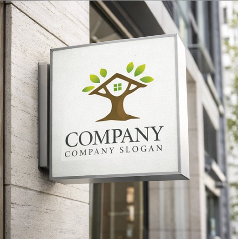 画像5: 木・家・葉・成長・ロゴ・マークデザイン1450 (5)