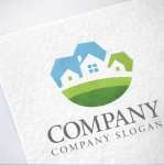 画像2: 街・家・六角形・ロゴ・マークデザイン1451 (2)