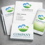 画像3: 街・家・六角形・ロゴ・マークデザイン1451 (3)