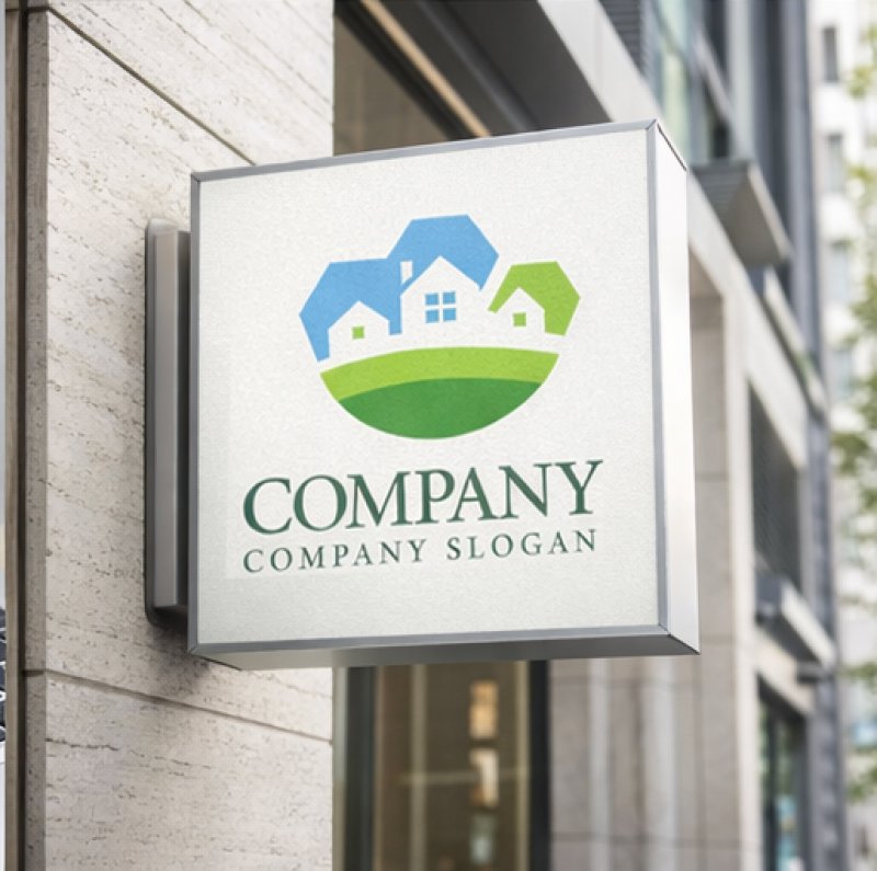 画像5: 街・家・六角形・ロゴ・マークデザイン1451 (5)