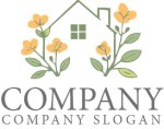 画像1: 花・家・成長・ロゴ・マークデザイン1452 (1)