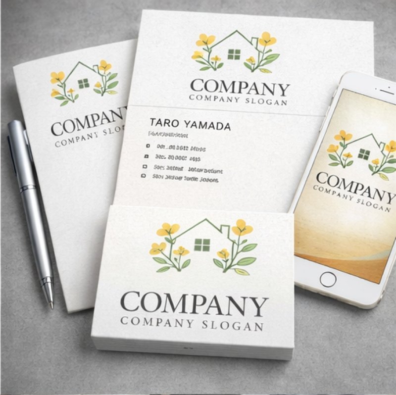 画像3: 花・家・成長・ロゴ・マークデザイン1452 (3)