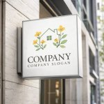 画像5: 花・家・成長・ロゴ・マークデザイン1452 (5)