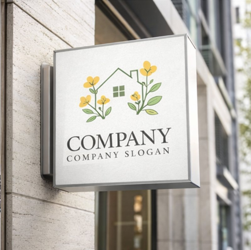 画像5: 花・家・成長・ロゴ・マークデザイン1452 (5)