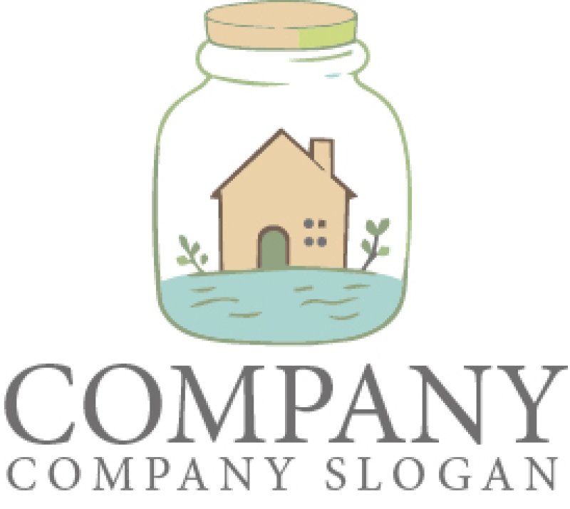 画像1: ビン・家・葉・ロゴ・マークデザイン1453 (1)