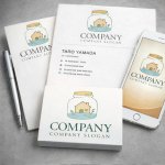 画像3: ビン・家・葉・ロゴ・マークデザイン1453 (3)