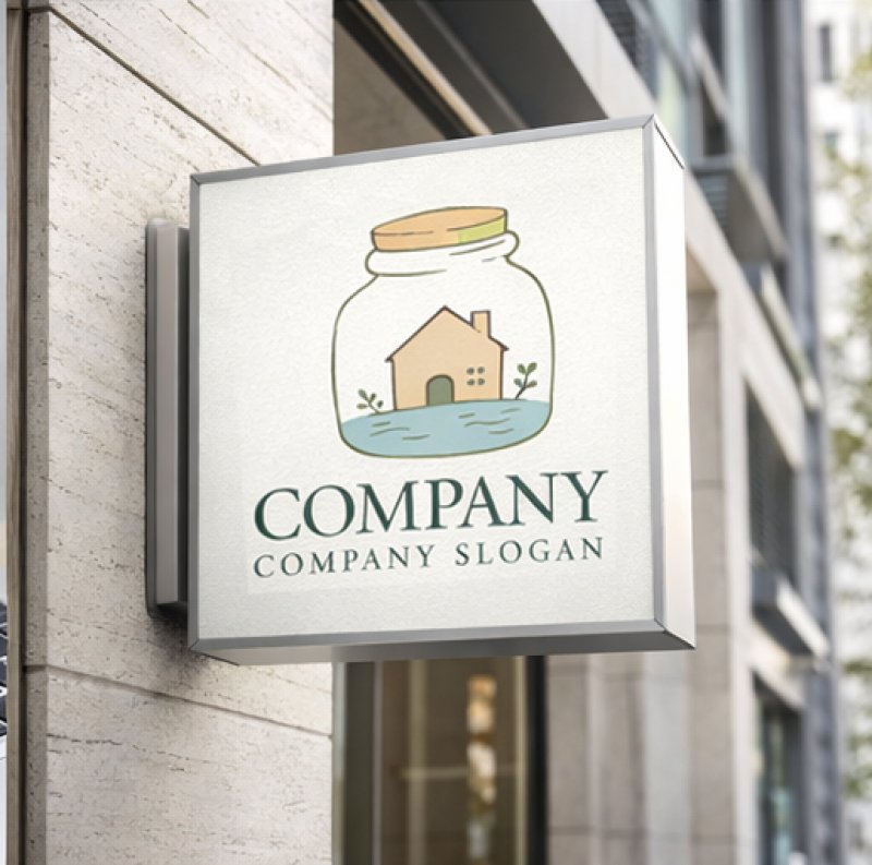 画像5: ビン・家・葉・ロゴ・マークデザイン1453 (5)