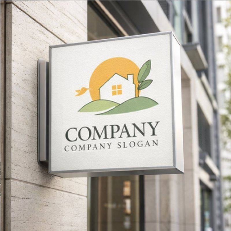 画像5: 太陽・家・葉・鳥・ロゴ・マークデザイン1454 (5)