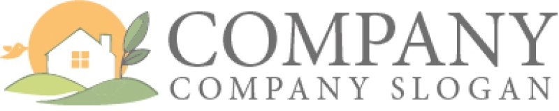 画像6: 太陽・家・葉・鳥・ロゴ・マークデザイン1454 (6)