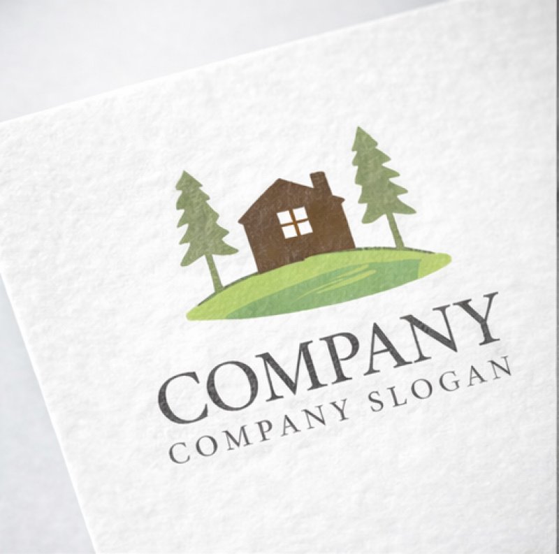 画像2: 木・家・森・手書き・ロゴ・マークデザイン1455 (2)