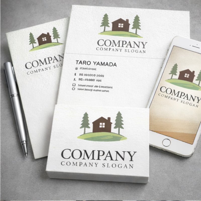 画像3: 木・家・森・手書き・ロゴ・マークデザイン1455 (3)