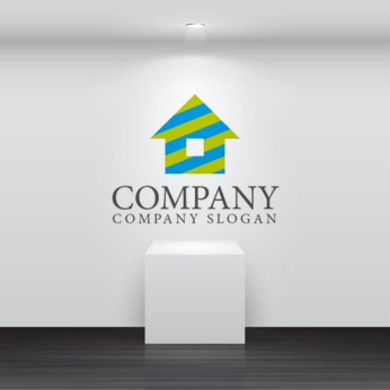 画像2: 家・縞ロゴ・マークデザイン197 (2)