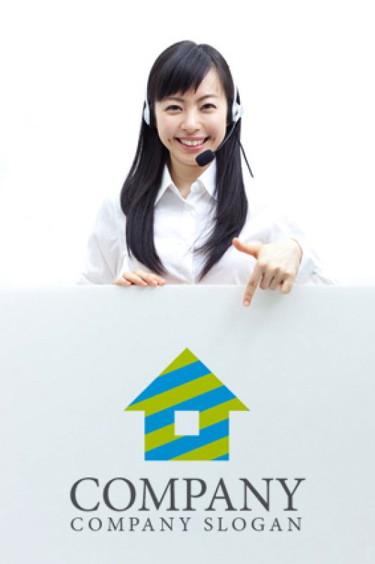 画像3: 家・縞ロゴ・マークデザイン197 (3)