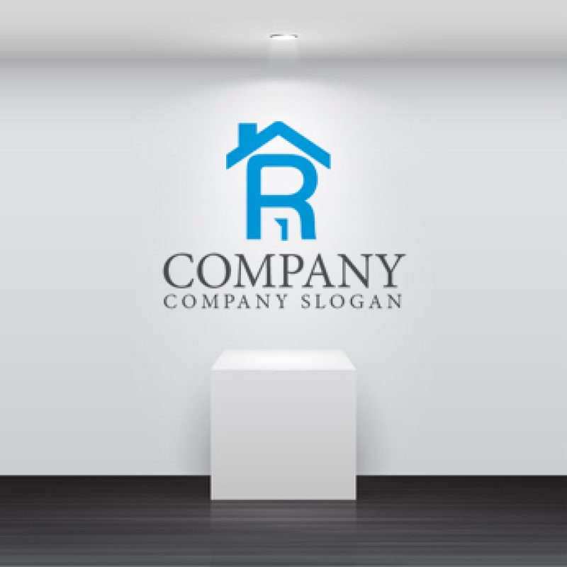 画像2: 屋根・家・R・ドアロゴ・マークデザイン281 (2)