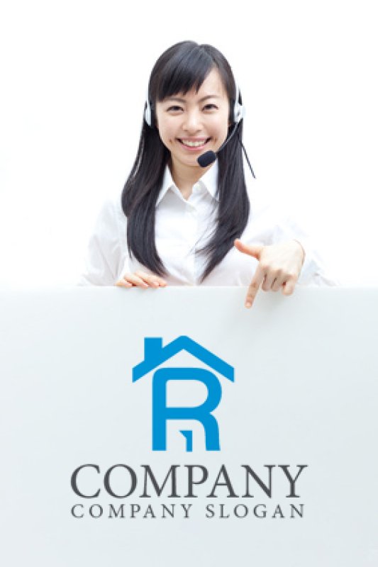 画像3: 屋根・家・R・ドアロゴ・マークデザイン281 (3)