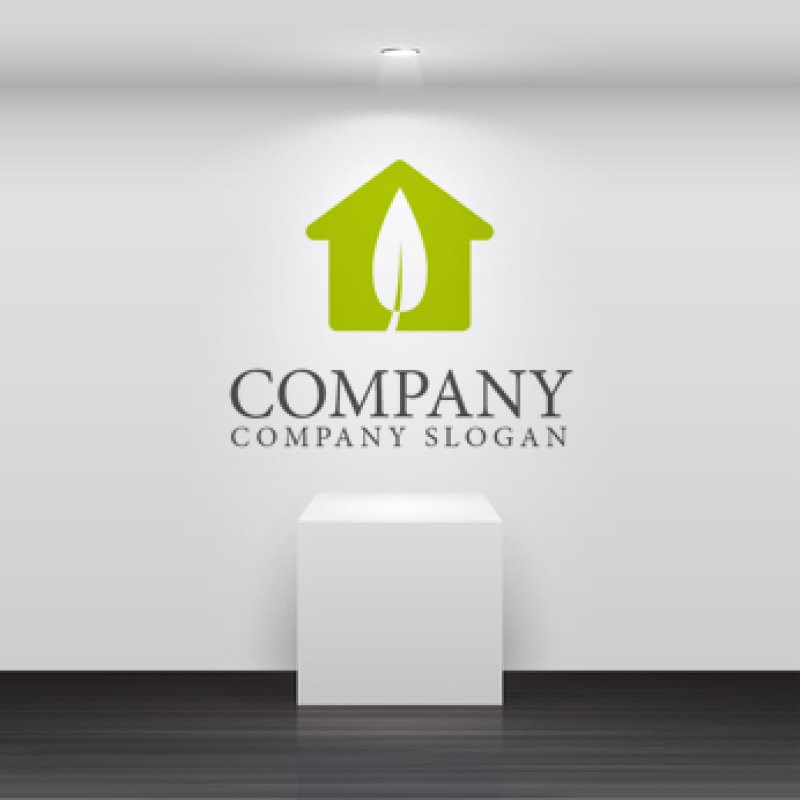 画像2: 家・葉・緑・自然ロゴ・マークデザイン300 (2)