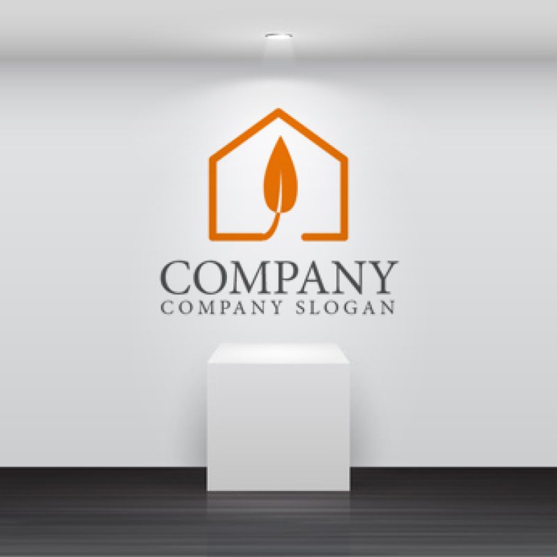 画像2: 葉・家・屋根・上昇ロゴ・マークデザイン301 (2)