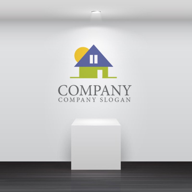 画像2: 家・太陽・屋根・窓ロゴ・マークデザイン326 (2)