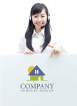 画像3: 家・太陽・屋根・窓ロゴ・マークデザイン326 (3)