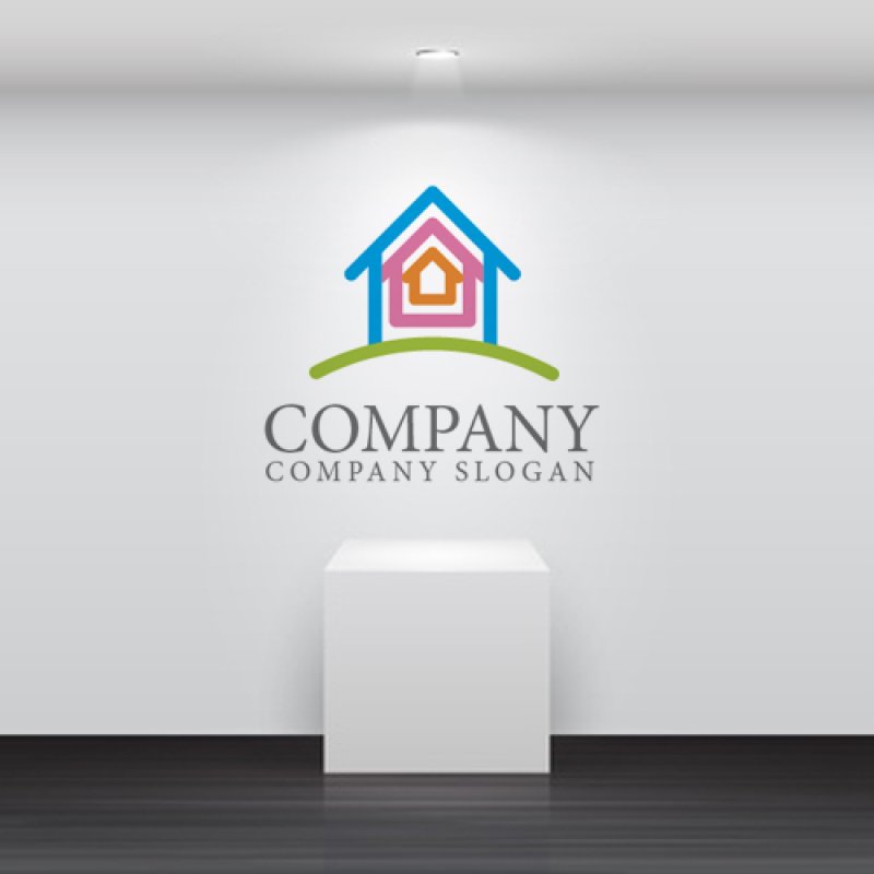 画像2: 家・丘・連続・ロゴ・マークデザイン363 (2)